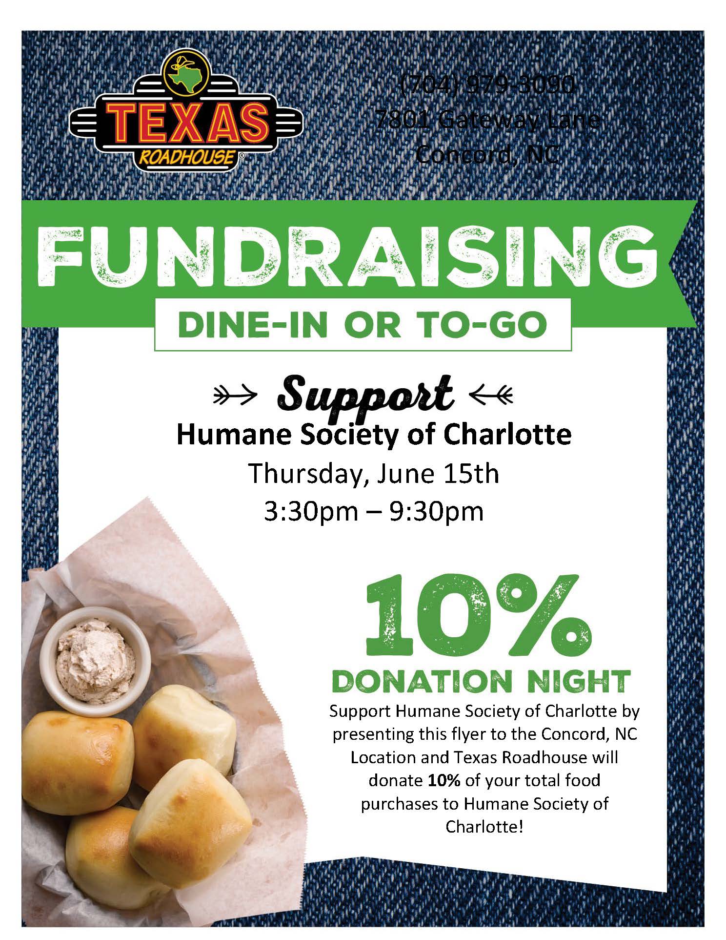 Texas Roadhouse Proceeds Night | Humane Society of Charlotte