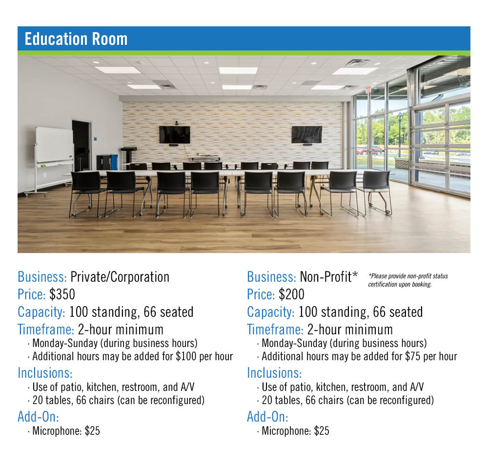 Education Room rental information at humane society of Charlotte